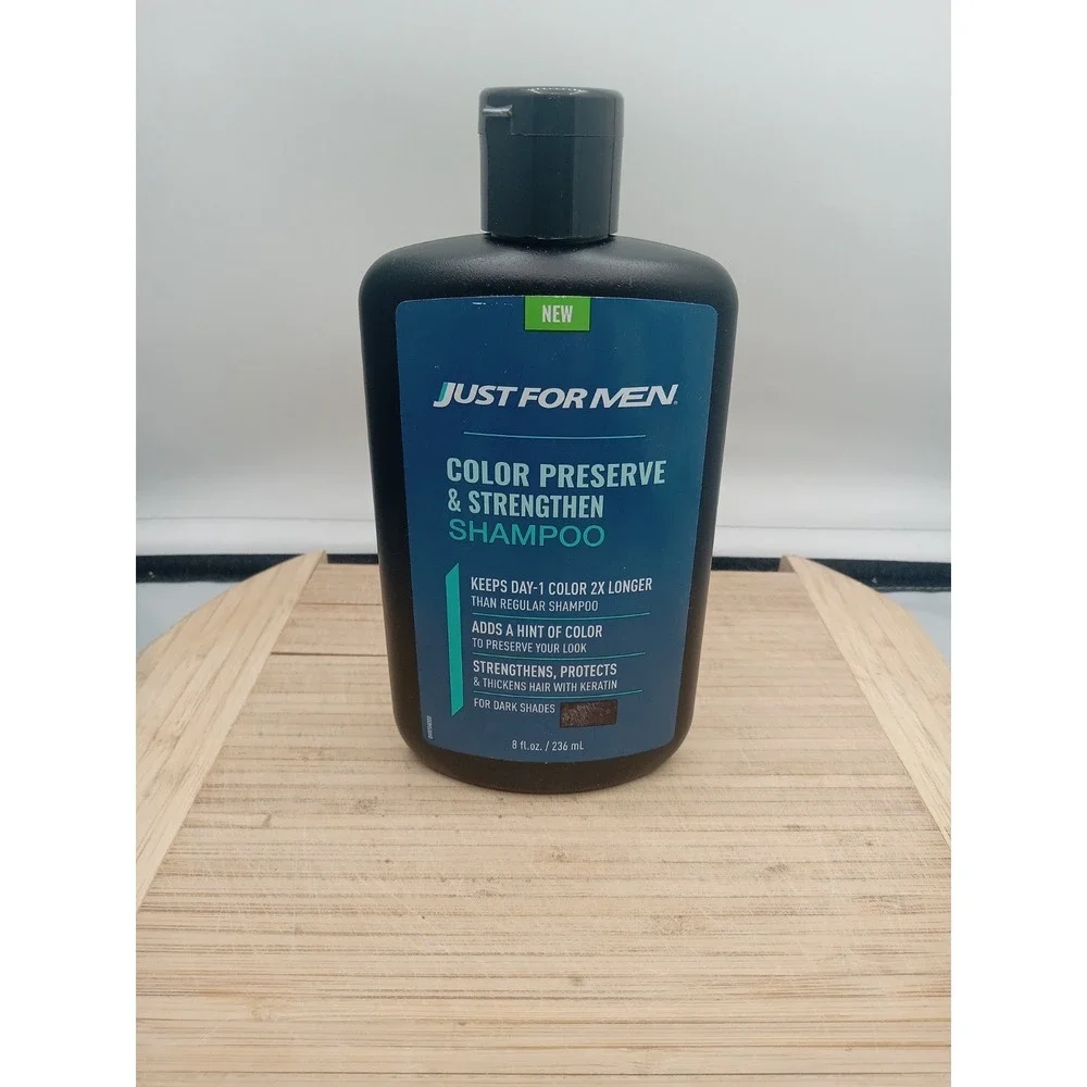 Just For‎ Men Color Preserve & Strengthen Shampoo - 8 oz, Dark Shades-Free Ship